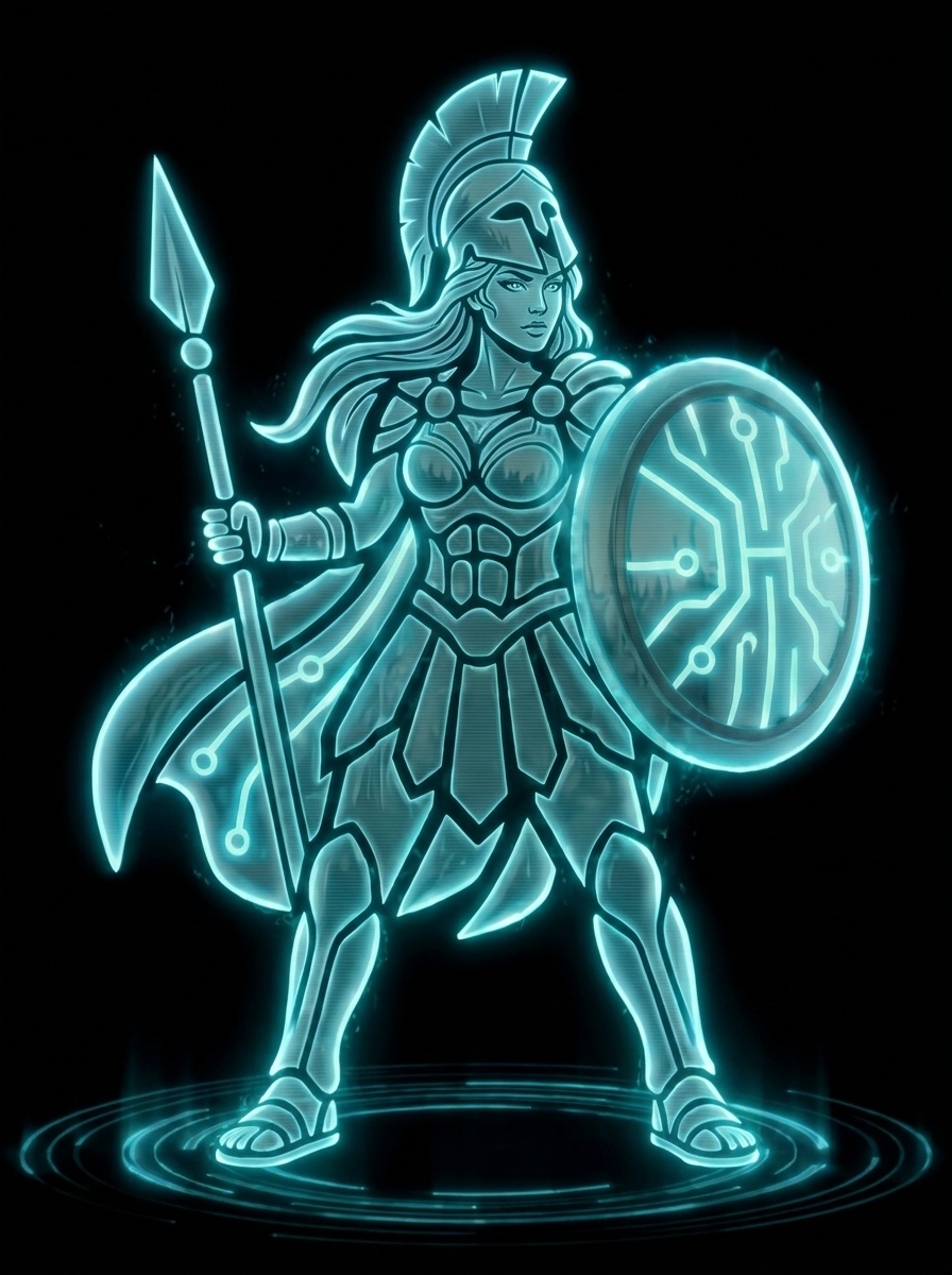 Athena, the holographic warrior goddess of Athena Agentic
